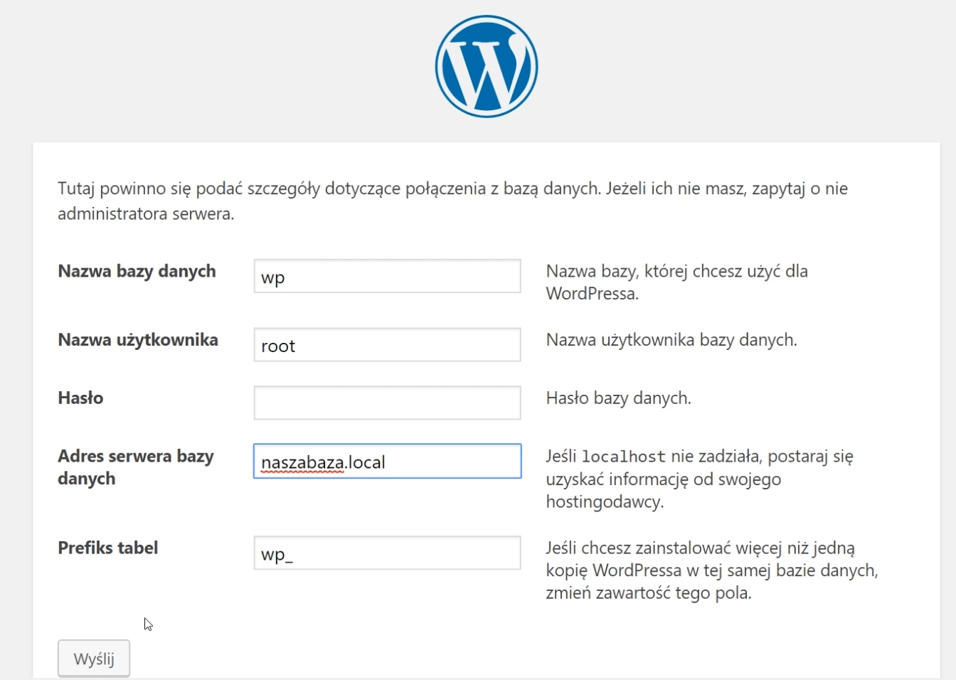 Instalator WordPress.php